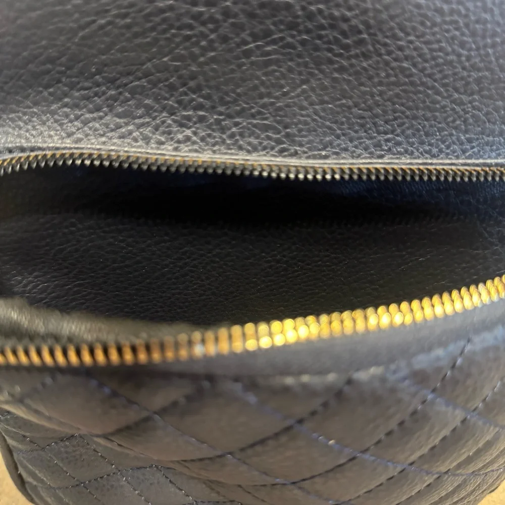 London Fog  Edie Quilted Backpack with Gold Hardware